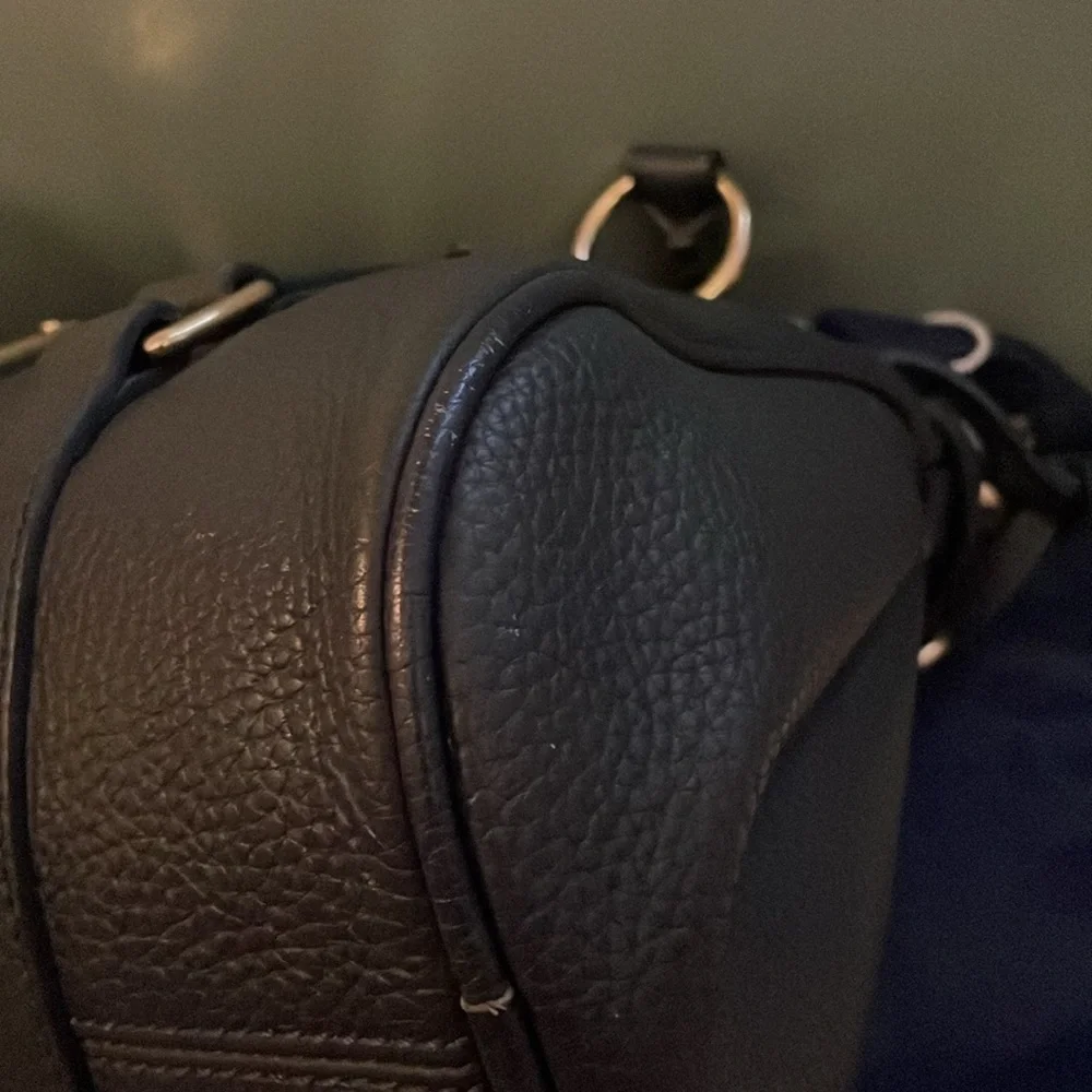 Dooney&bourke Navy Blue Pebbled Leather Florentine  Tassel Satchel 🔺FIRM🔺 - Picture 3 of 16